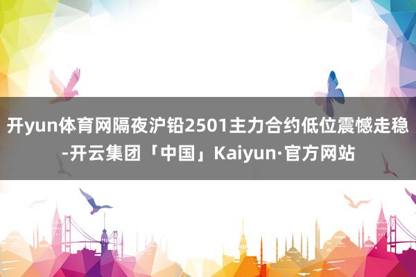 开yun体育网隔夜沪铅2501主力合约低位震憾走稳-开云集团「中国」Kaiyun·官方网站