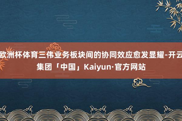 欧洲杯体育三伟业务板块间的协同效应愈发显耀-开云集团「中国」Kaiyun·官方网站