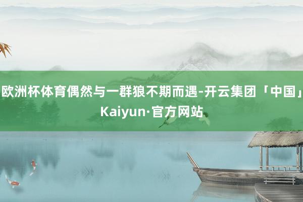 欧洲杯体育偶然与一群狼不期而遇-开云集团「中国」Kaiyun·官方网站