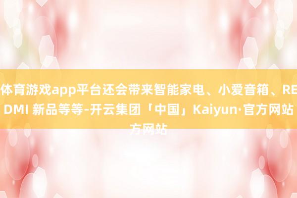 体育游戏app平台还会带来智能家电、小爱音箱、REDMI 新品等等-开云集团「中国」Kaiyun·官方网站