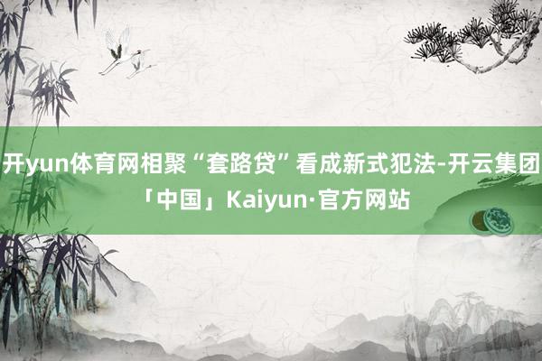 开yun体育网相聚“套路贷”看成新式犯法-开云集团「中国」Kaiyun·官方网站