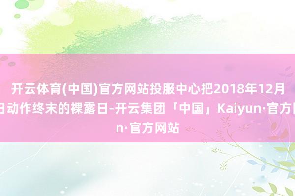 开云体育(中国)官方网站投服中心把2018年12月31日动作