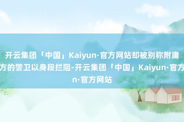 开云集团「中国」Kaiyun·官方网站却被别称附庸于警方的警卫以身段拦阻-开云集团「中国」Kaiyun·官方网站