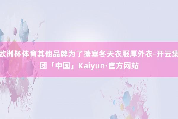 欧洲杯体育其他品牌为了搪塞冬天衣服厚外衣-开云集团「中国」Kaiyun·官方网站
