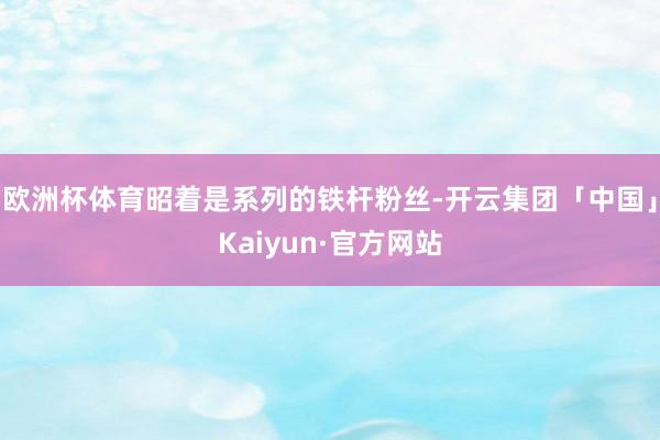 欧洲杯体育昭着是系列的铁杆粉丝-开云集团「中国」Kaiyun