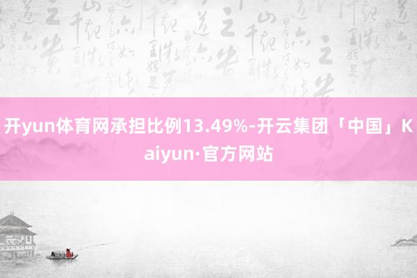 开yun体育网承担比例13.49%-开云集团「中国」Kaiy