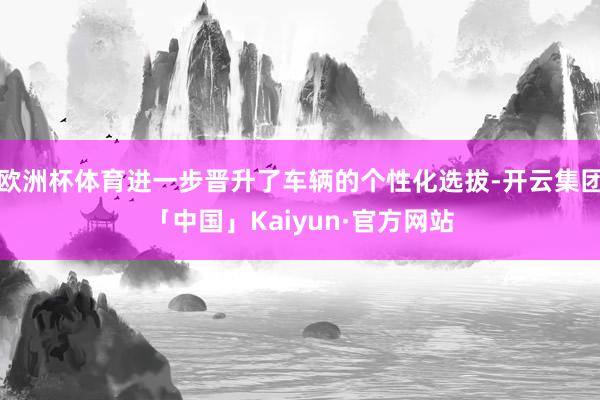 欧洲杯体育进一步晋升了车辆的个性化选拔-开云集团「中国」Ka