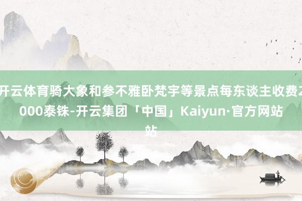 开云体育骑大象和参不雅卧梵宇等景点每东谈主收费2000泰铢-