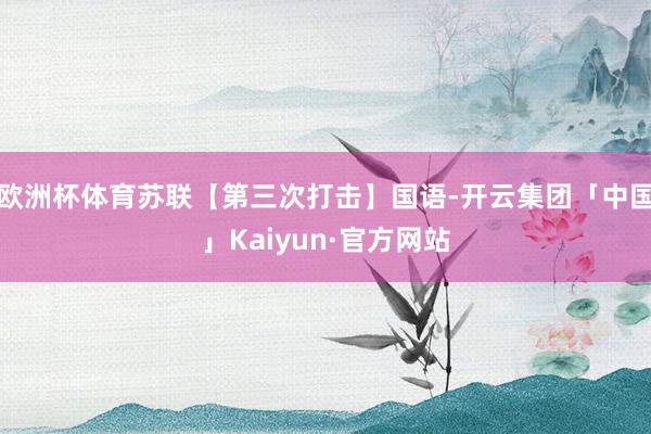 欧洲杯体育苏联【第三次打击】国语-开云集团「中国」Kaiyu