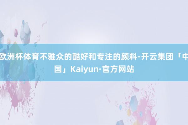 欧洲杯体育不雅众的酷好和专注的颜料-开云集团「中国」Kaiy