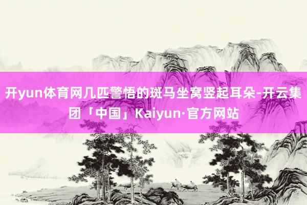 开yun体育网几匹警悟的斑马坐窝竖起耳朵-开云集团「中国」K