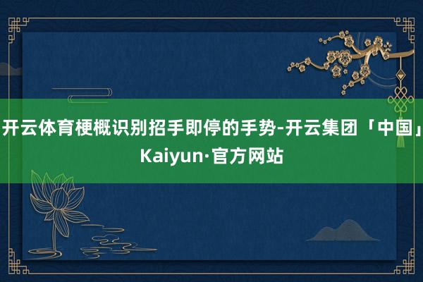 开云体育梗概识别招手即停的手势-开云集团「中国」Kaiyun·官方网站
