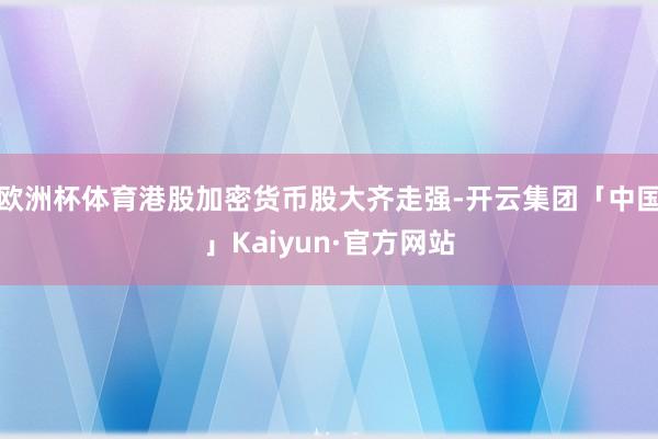 欧洲杯体育港股加密货币股大齐走强-开云集团「中国」Kaiyu