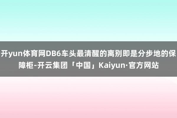 开yun体育网DB6车头最清醒的离别即是分步地的保障柜-开云