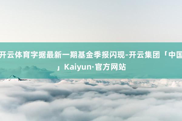 开云体育字据最新一期基金季报闪现-开云集团「中国」Kaiyun·官方网站
