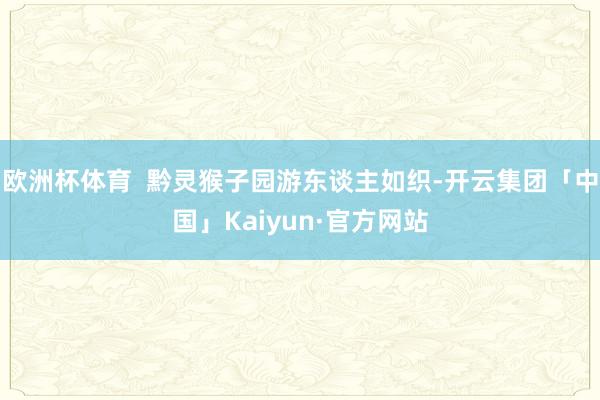 欧洲杯体育  黔灵猴子园游东谈主如织-开云集团「中国」Kai