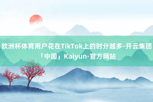 欧洲杯体育用户花在TikTok上的时分越多-开云集团「中国」Kaiyun·官方网站