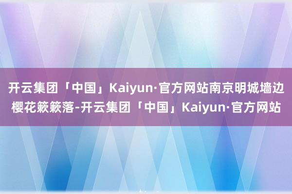 开云集团「中国」Kaiyun·官方网站南京明城墙边樱花簌簌落