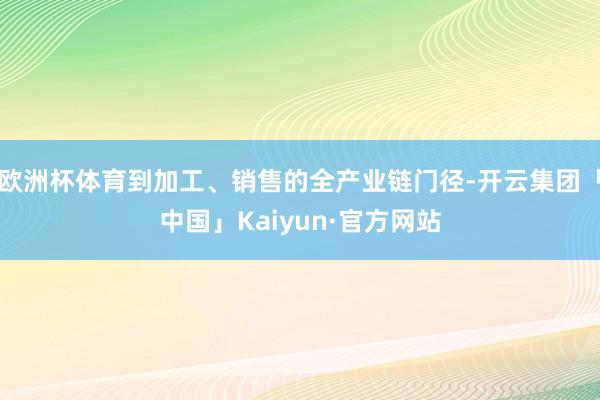 欧洲杯体育到加工、销售的全产业链门径-开云集团「中国」Kai