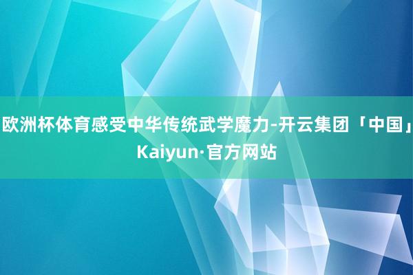 欧洲杯体育感受中华传统武学魔力-开云集团「中国」Kaiyun