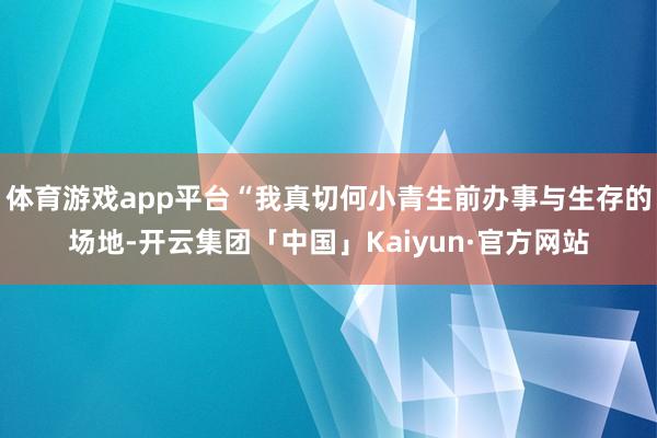 体育游戏app平台“我真切何小青生前办事与生存的场地-开云集