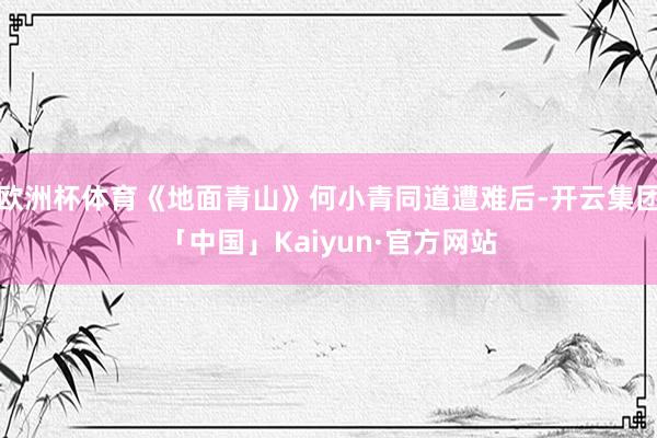 欧洲杯体育《地面青山》何小青同道遭难后-开云集团「中国」Ka