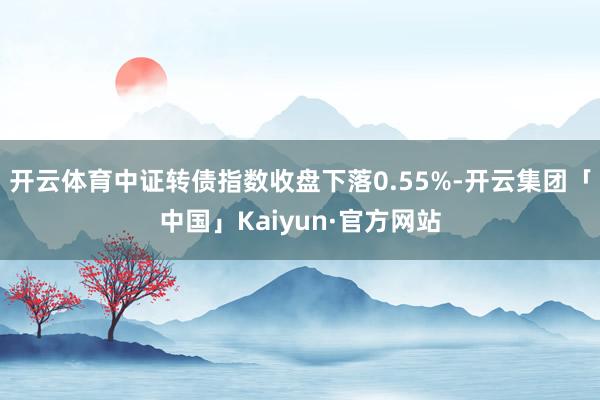 开云体育中证转债指数收盘下落0.55%-开云集团「中国」Ka