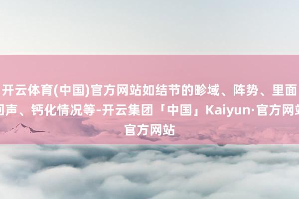 开云体育(中国)官方网站如结节的畛域、阵势、里面回声、钙化情